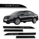 Jogo Friso Lateral Virtus Preto Ninja Ponta Faca Grafia VW Jogo Friso Lateral Virtus Preto Ninja Ponta Faca Grafia VW