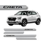 Jogo Friso Porta Hyundai Creta Ponta Redonda Grafia Cores