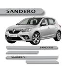 Jogo Friso Porta Renault Sandero Ponta Redonda Grafia Cores