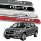 Jogo Friso Slim Lateral Chevrolet Cobalt Escrita Cromada Cores:Cinza Satin Jogo Friso Slim Lateral Chevrolet Cobalt Escrita Cromada Cores:Cinza Satin