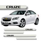 Jogo Friso Slim Lateral Chevrolet Cruze Original com Grafia Cores:Branco Abalone