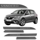 Jogo Friso Slim Lateral Renault Sandero Original com Grafia Cores