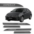 Jogo Friso Slim Lateral Toyota Corolla Original com Grafia Cores