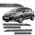 Jogo Friso Slim Lateral Toyota Yaris Hatch Sedan Original com Grafia Cores
