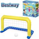 Jogo futebol inflavel com trave 142x76cm + rede e bola caixa