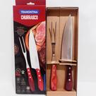 Jogo Garfo e Faca Tramontina Churrasco Em Aço Inox Talheres