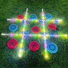 Jogo Giant Tic Tac Toe ao ar livre com luz para família de 3 pés x 3 pés