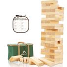 Jogo Giant Tumble Tower Apudarmis Pine Wooden 54 unidades com dados