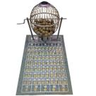 Jogo Globo De Bingo Roleta Madeira N. 02 Cromado