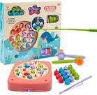 Jogo Infantil 2 em 1 Pescaria e Martelo Coordenação Motora