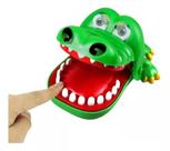 Jogo jacaré morde dedo crocodilo dentista verde polibrinq