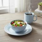 Jogo Jantar 12 Peças Branco Relevo Ondas Germer Porcelanas