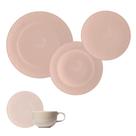 Jogo Jantar Chá 20 Peças Relevo Dunas Creme Germer Porcelana Jogo Jantar Chá 20 Peças Relevo Dunas Creme Germer Porcelana