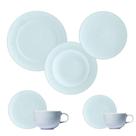 Jogo Jantar Chá 42 Peças Relevo Dunas Azul Germer Porcelana