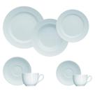 Jogo Jantar Chá Café 42 Peças Azul Chevron Germer Porcelanas