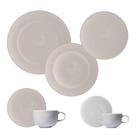 Jogo Jantar Chá Café 42 Peças Dunas Cinza Germer Porcelanas
