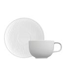 Jogo Jantar Chá Café 42 Peças Relevo Dunas Germer Porcelanas
