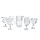 Jogo Jarra 1250ml 6 Taças 330ml Vidro - Linox