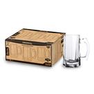 Jogo kit 12 canecas chopp cerveja zero grau vidro 340 ml