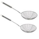 Jogo Kit 2 Escumadeiras Peneira De Para Frituras Aço Inox Cozinha