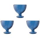 Jogo Kit 3 Taças De Vidro Para Sobremesa Colmeia 340ml Cores - Clink