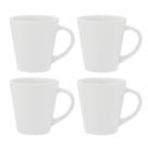 Jogo Kit 4 Canecas Xicara 250ml Chá Café Cerâmica Tulipa Drop Branca Biona Jogo Kit 4 Canecas Xicara 250ml Chá Café Cerâmica Tulipa Drop Branca Biona