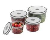 Jogo kit 4 potes herméticos electrolux alimentos redondo Jogo kit 4 potes herméticos electrolux alimentos redondo