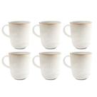 Jogo Kit 6 Canecas Xicara de Cerâmica Chá Café Classhome Corona Caoba