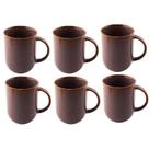 Jogo Kit 6 Canecas Xicaras de Chá Café 330ml Cerâmica Sotille