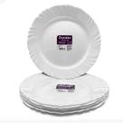 Jogo Kit 6 Pratos Raso Opaline Pétala 25,5cm Redondo Duralex Vidro Jogo Kit 6 Pratos Raso Opaline Pétala 25,5cm Redondo Duralex Vidro