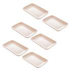 Jogo Kit 6 Travesssa Bambu Ecológico Pratinho Porção Fritas Salgados