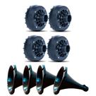Jogo Kit Com 4 Driver 480w Rms + 4 Corneta Longa Orion Tsr