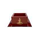 Jogo Kit Copo Sake Saque + Massu Grande Ideograma Japonês 150ml Vermelho