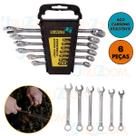 Jogo Kit De Chave Combinada Aço Carbono 8 À 17mm 6 Peças Jogo Kit De Chave Combinada Aço Carbono 8 À 17mm 6 Peças