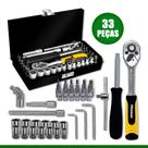 Jogo Kit De Soquete 33 Peças 1/4 Catraca Chave Allen 0 5610 Titanium
