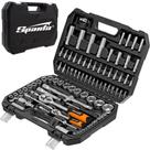 Jogo Kit de Soquetes + Chave Catraca 1/2" e 1/4" + Maleta c/ 94 Peças SPARTA 135097