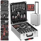 Jogo Kit Ferramentas Caixa Maleta Completa 187 Peças Presente Pai Hobby Profissional