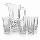 Jogo Kit Jarra 1,58l Com 6 Copos Vidro 278ml Chique Transparente Jogo Kit Jarra 1,58l Com 6 Copos Vidro 278ml Chique Transparente