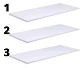 Jogo Kit Prateleiras 3 Peças 45cm x15cm - Mdf Branco - Suporte Jogo Kit Prateleiras 3 Peças 45cm x15cm - Mdf Branco - Suporte