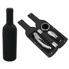 Jogo Kit Vinho Com Estojo Salva Gotas Saca Rolha Bico Dosador Preto 3 Peças Jogo Kit Vinho Com Estojo Salva Gotas Saca Rolha Bico Dosador Preto 3 Peças