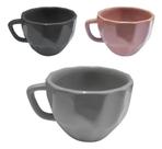 Jogo Kit Xicaras Geometricas Canecas Ceramica 210Ml - clink