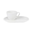 Jogo lanche 2 pçs xicara 350ml badeja standard branca scalla