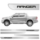 Jogo Lateral Friso Ford Ranger 2002 até 2025 Prata Geada