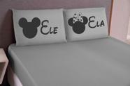 Jogo lençol 03 peças queen ele ela todo cinza Jogo lençol 03 peças queen ele ela todo cinza