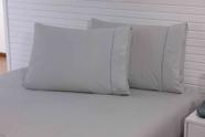 Jogo Lençol 4 Peças Cama Viúva Percal 180 Fios Cinza