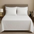 Jogo Lençol Cama Queen 600 Fios Egípcios Algodão 04 Peças Percal Luxo