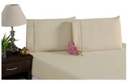 Jogo Lençol Cama Queen Ponto Palito 400 Fios Caqui 3Pçs Jogo Lençol Cama Queen Ponto Palito 400 Fios Caqui 3Pçs
