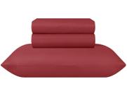 Jogo Lençol de Cama Solteiro 3 Peças Malbec