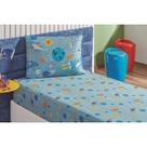 Jogo lençol infantil bouti kids 2 peças estampado astronauta