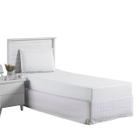 Jogo Lençol Roupa Cama Box Elastico Solteiro 2 Pçs Fronha Simples Basico Quarto Macio Grosso Branco